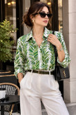 شومیز لینن گلدار H&M